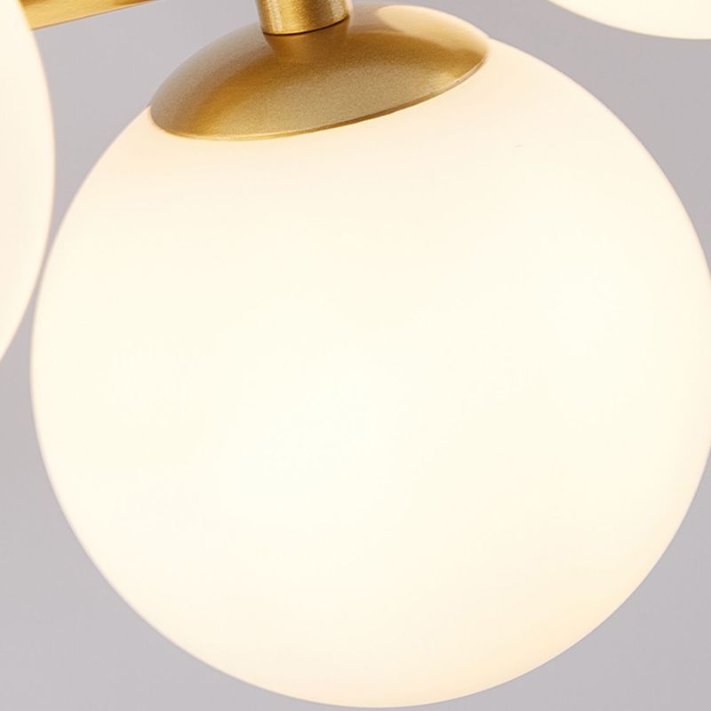 Modern Island Hanging Lamp Multi Lights Island Lamp with Glass Shade for Dining Room