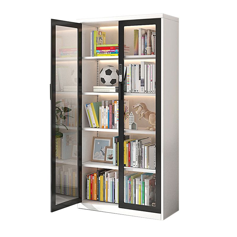 Modern Metal Storage Cabinet Glass Doors Display Cabinet with Lighting