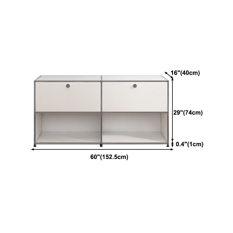 Modern Style White Sideboard Engineered Wood Sideboard for Living Room