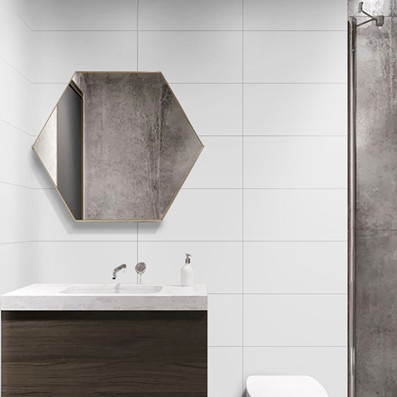 Square Ceramic Straight Edge Singular Tile No Pattern Bathroom Floor