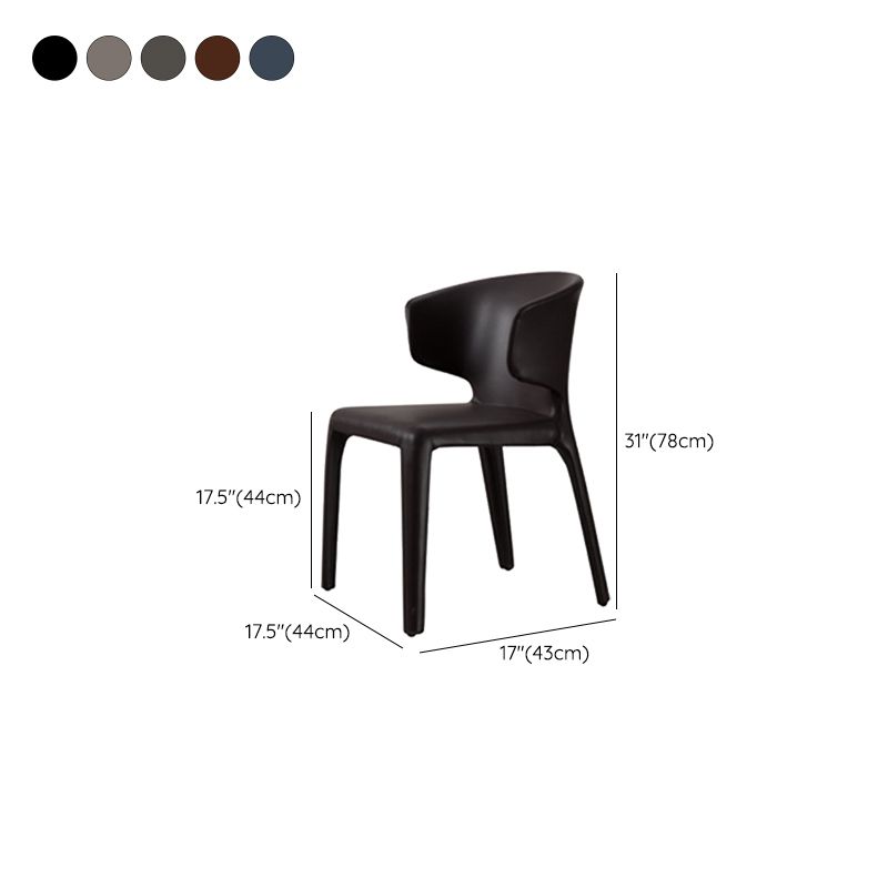 Modern Style Arm Chair Wingback Leather Dining Chair for Home