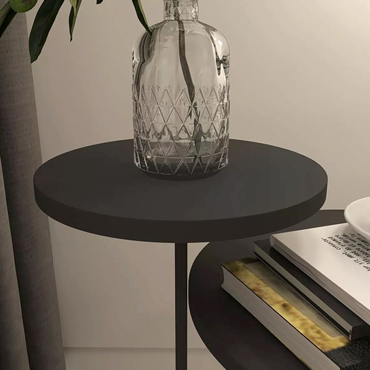 Contemporary Metal Accent Table Nightstand 21.65" Tall Bed Nightstand