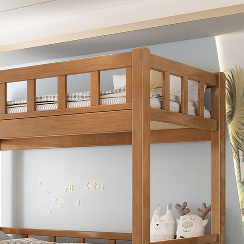 Scandinavian Natural Standard Bunk with Built-In Ladder and Guardrail