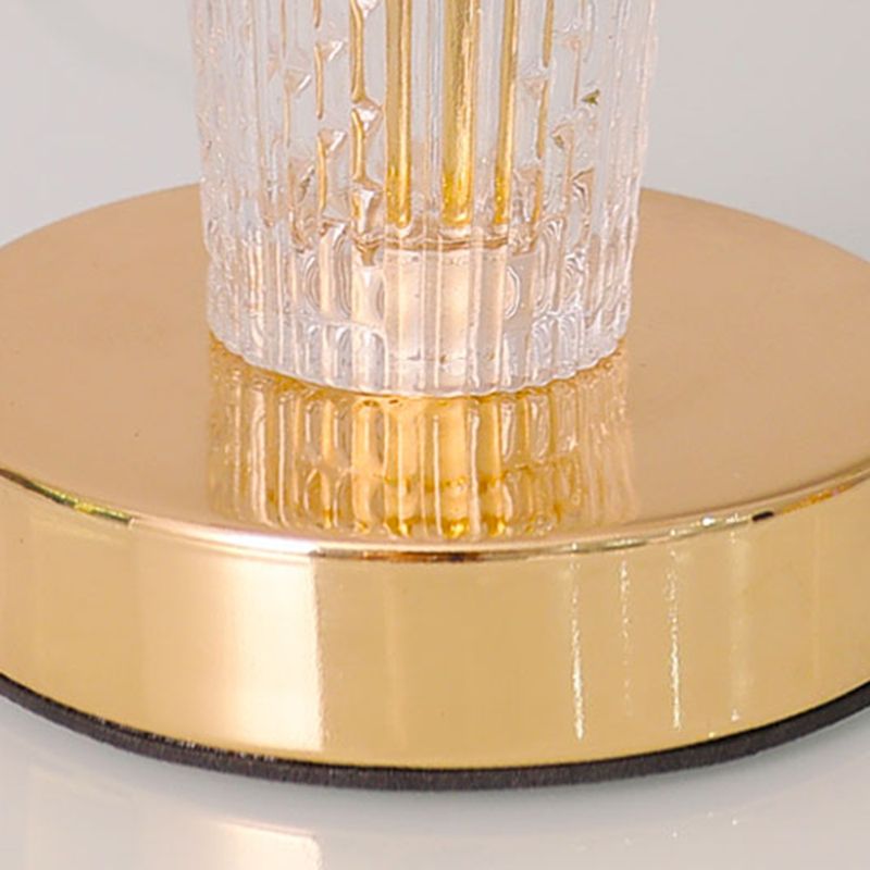 1-Light Table Light Contemporary Gold Glass Table Lamp for Living Room