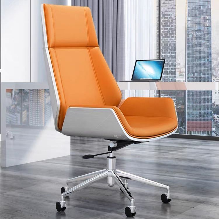 Contemporary No Arm Executive Chair Wheels Included Managers Chair for Office