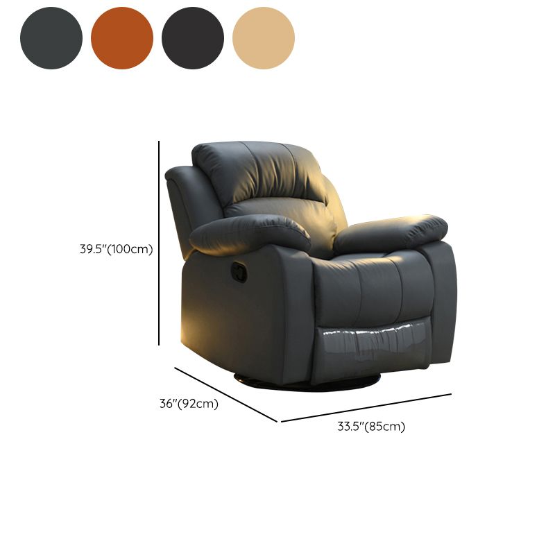 Contemporary Home Theater Recliner Rocking Manual-Push Botton Indoor Solid Color