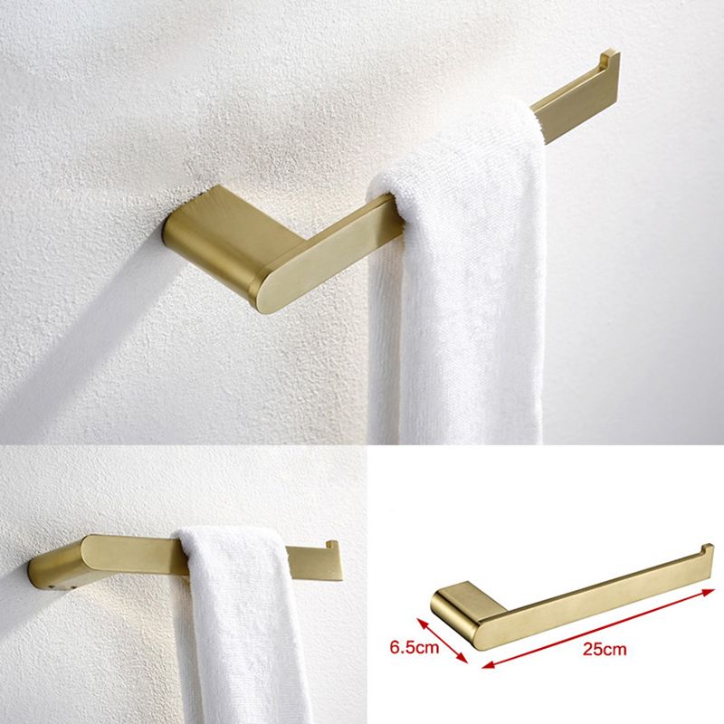 Modern Brushed Brass Bathroom Accessories Hardware Set with Towel Bar