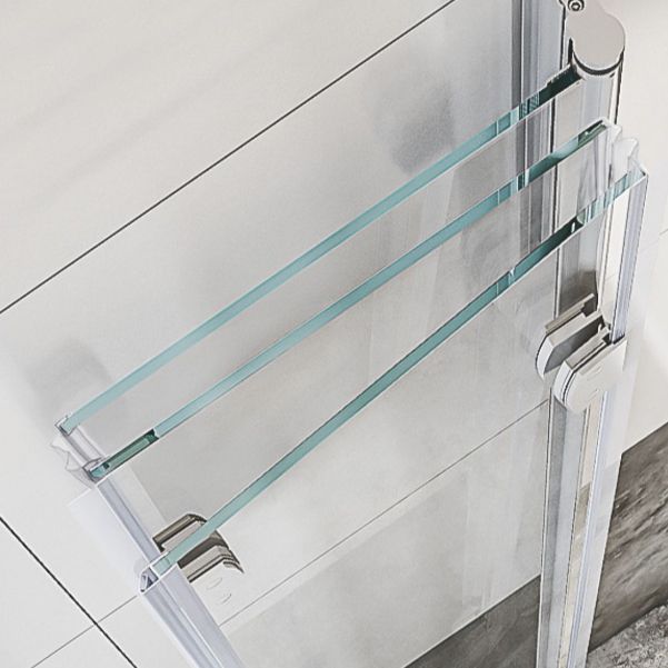 Folding Shower Screen Semi Frameless Tempered Glass Shower Screen