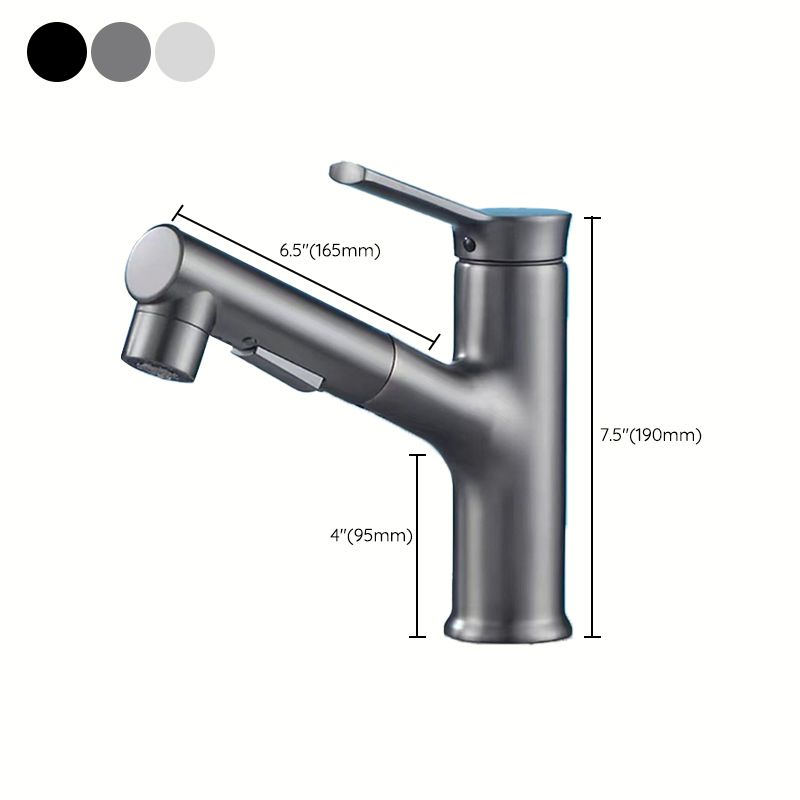 Modern Bathroom Vessel Faucet Brass Lever Handles Swivel Spout Sink Faucet