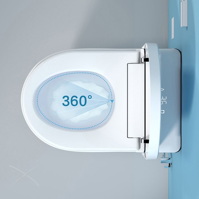 All-In-One Wall Mount Toilet Porcelain Contemporary Toilet Bowl