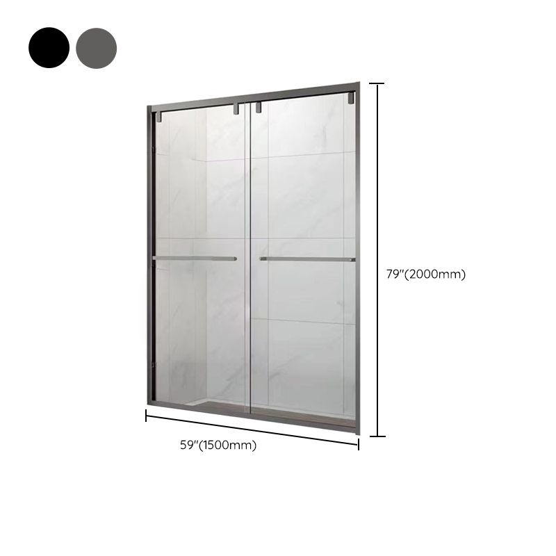 Semi-frameless Double Sliding Shower Door, One-line Shower Room Partition