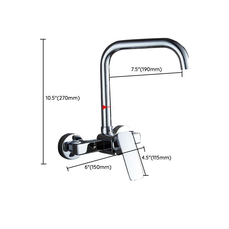 Centerset Bathroom Sink Faucet Single-handle Swivel Spout Centerset Faucet