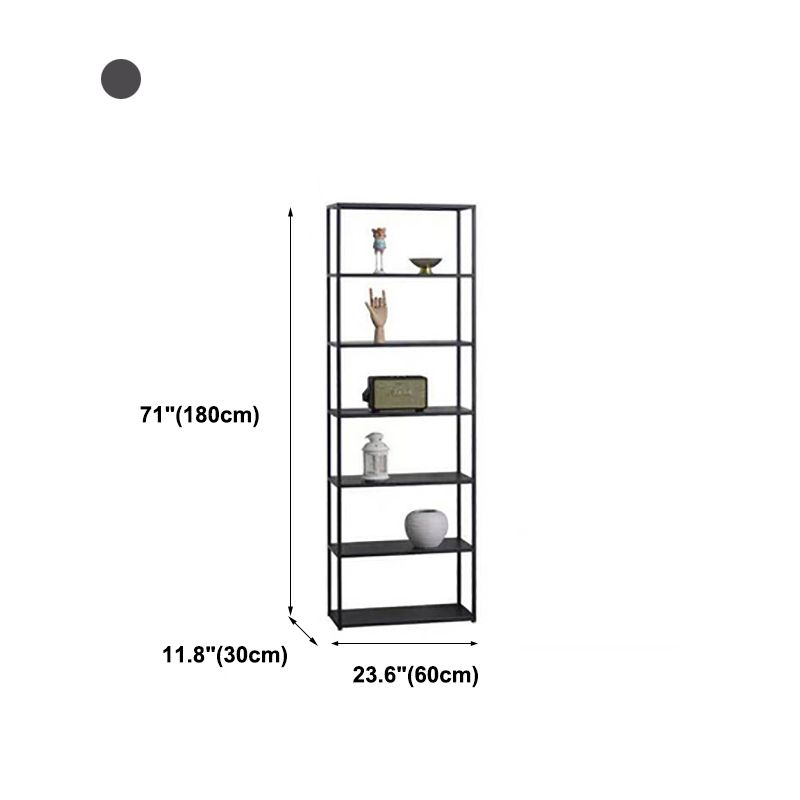 Contemporary Bookcase Metal Open Back Bookshelf for Home Office