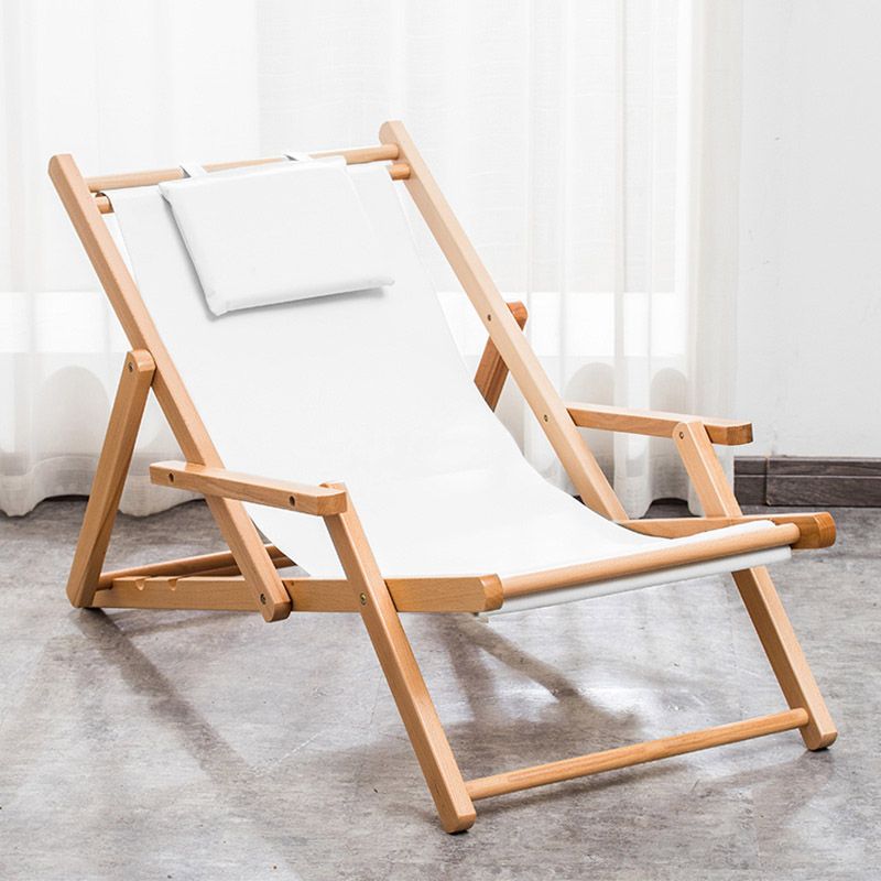 Contemporary Wood Frame Standard Recliner Foldable Recliner Chair