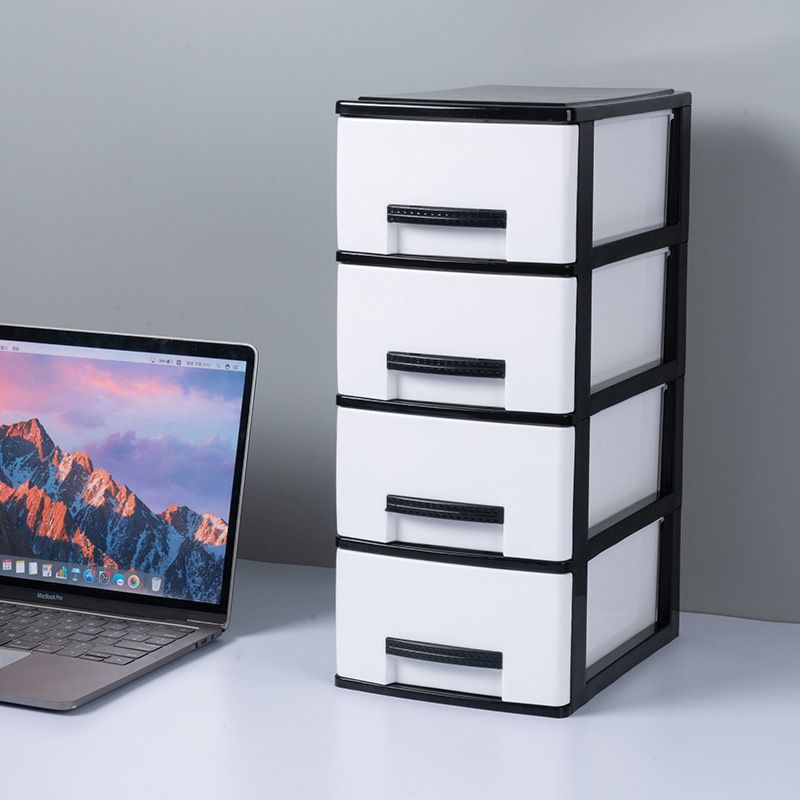 Modern Vertical Filing Cabinet Plastic Drawers File Cabinet for Home or Office