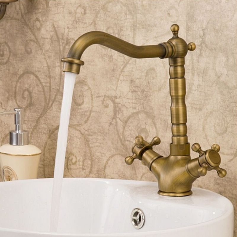 Glam Centerset Faucet One Hole Bathroom Faucet with 2 Handles