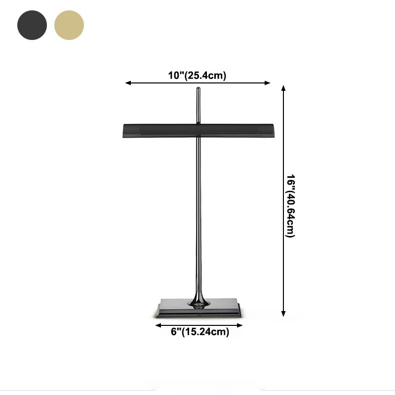 1 Leichte lineare Tischlampe zeitgenössische Metall -Nachttischlampen für den Untersuchungsraum