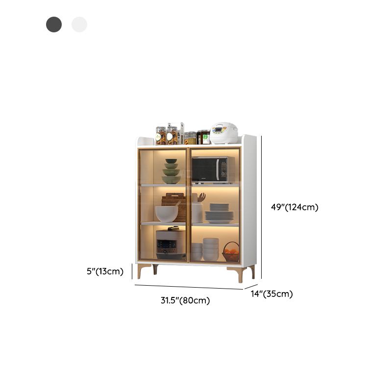 Contemporary Dining Server Engineered Wood 2 Doors Server without Light