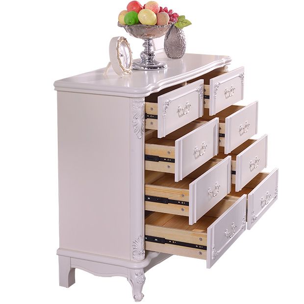 Modern Style Engineered Wood Buffet Sideboard White Buffet Server for Dining Room