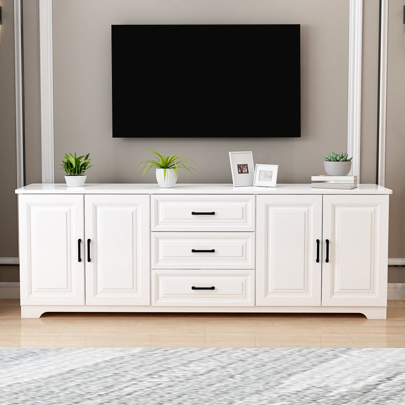 Contemporary TV Media Console Wooden TV Media Stand for Living Room