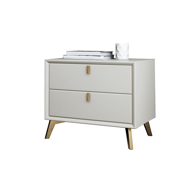 Solid Wood Night Table Contemporary Bed Nightstand with Drawers