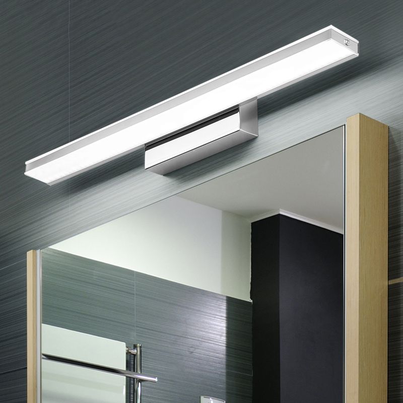 Stainless Steel Linear Wall Lamp Sconce Minimalism Sconce Light Fixture for Bathroom