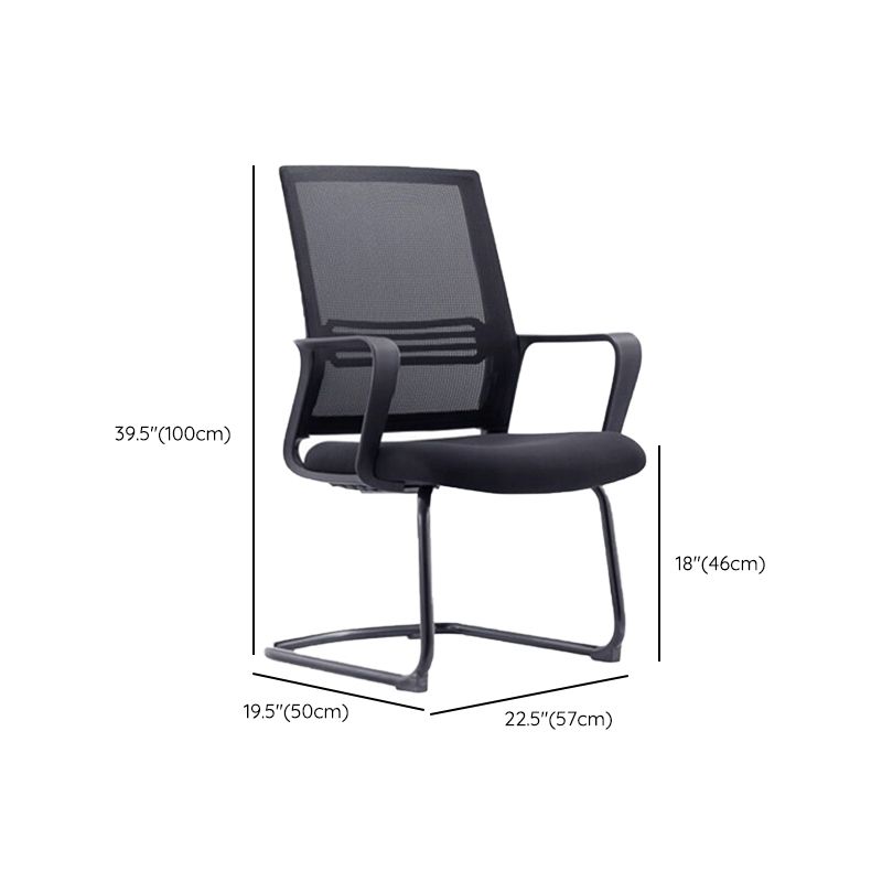 Fixed Arms Office Chair Modern No Distressing Ergonomic Chair