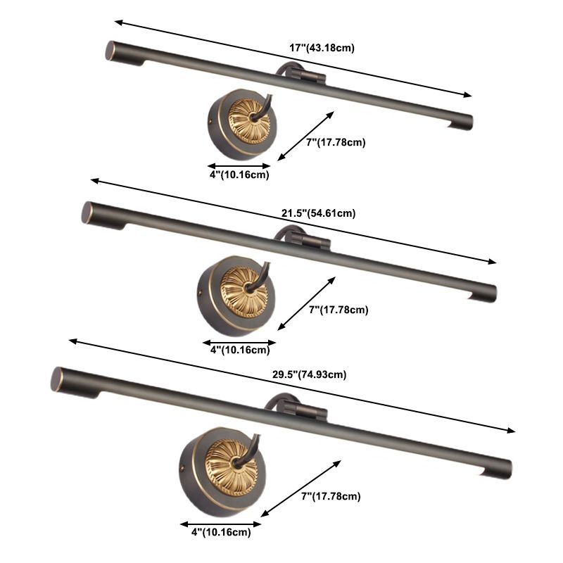 Splicle de pared de sombra lineal de metal estilo moderno de estilo de espejo de 1 luces de 1 luces de pared