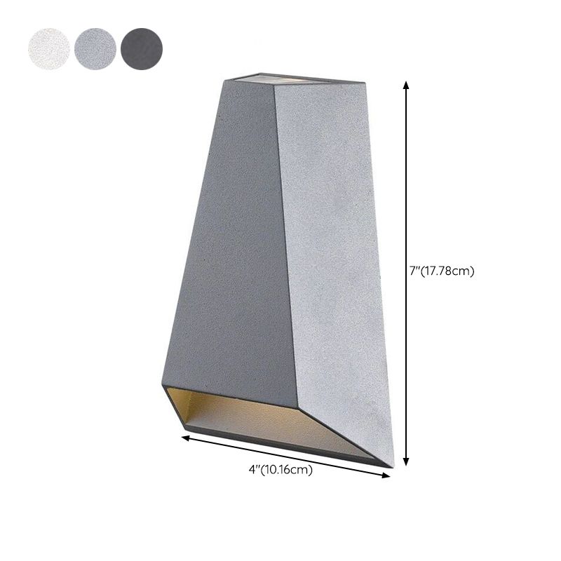 Modern Simple Wall Mount Lamp 2 Lights with Glass Shade for Garden