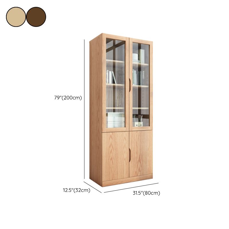 Storage Contemporary File Cabinet Wooden Frame Glass Doors Filing Cabinet