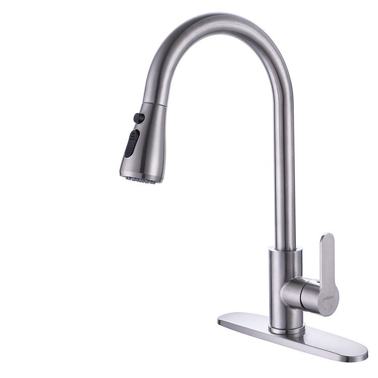 Kitchen Faucet Smoked Pull Rod Handle Cold and Hot Controlled Kitchen Faucet