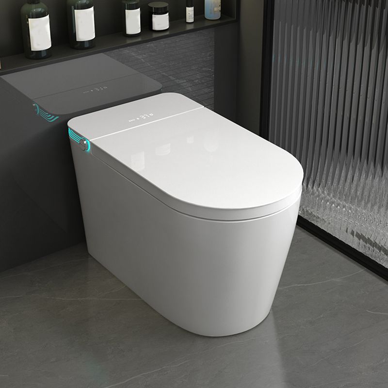 White Finish Floor Standing Bidet with Heated Seat and Foot Sensor