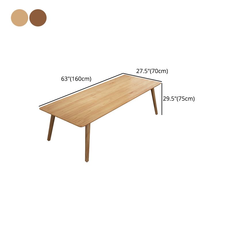 Solid Pinewood Office Writing Table Modern Rectangle Meeting Table