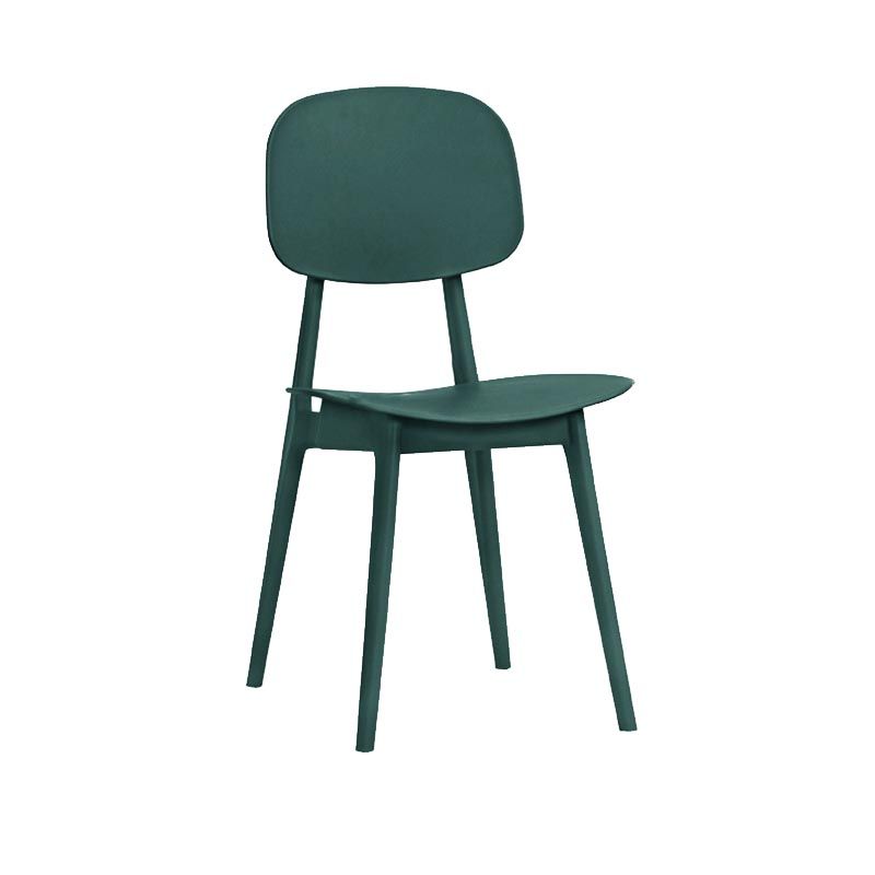 Contemporary Plastic Dining Chair Open Back Dining Side Furniture in Matte Finish for Home