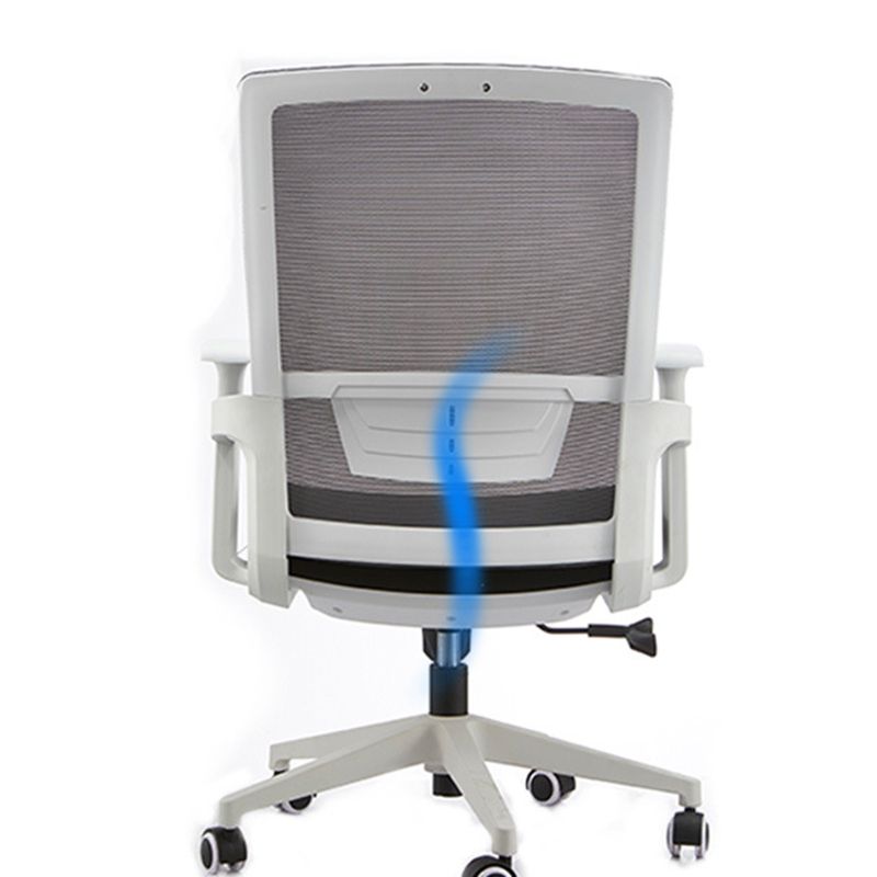 Modern Fixed Arms Office Chair No Distressing Ergonomic Chair with Wheels