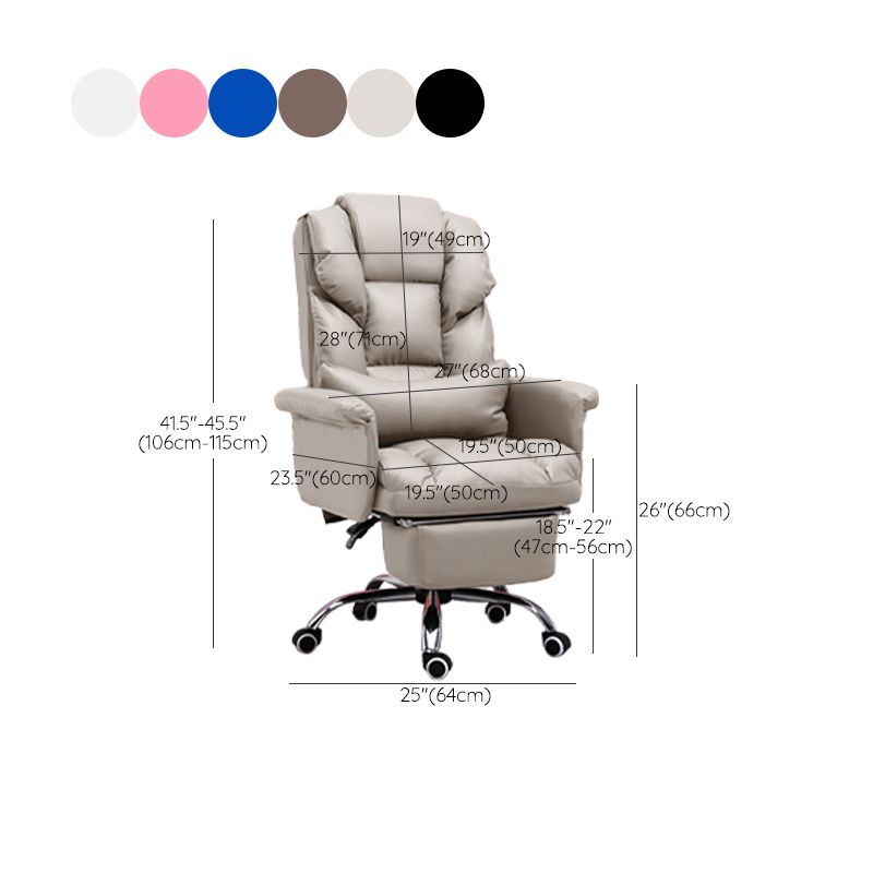 Padded Arms Office Chair Modern Adjustable Seat Height Swivel Chair with Wheels