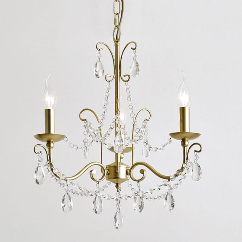 Candelabra glazen hanger kroonluchter traditionele woonkamer kroonluchter verlichting in goud