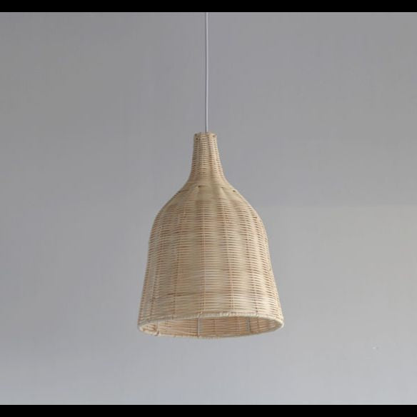 FAGGIORE CLUCHE Cloche Natural Coche Bamboo Lighting Assaling Lampada a 1 luce