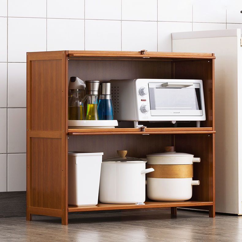 Modern Sideboard Brown Bamboo Dining Sideboard with Door for Living Room