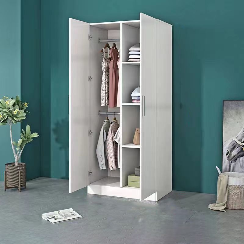 Modern Style Wooden Armoire Cabinet Bedroom Youth Armoire with Garment Rod