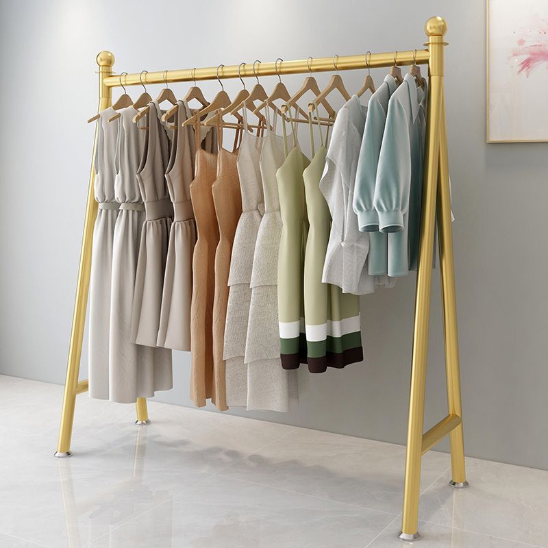 Glam Coat Rack Metal Frame Hanging Rail Coat Rack for Living Room