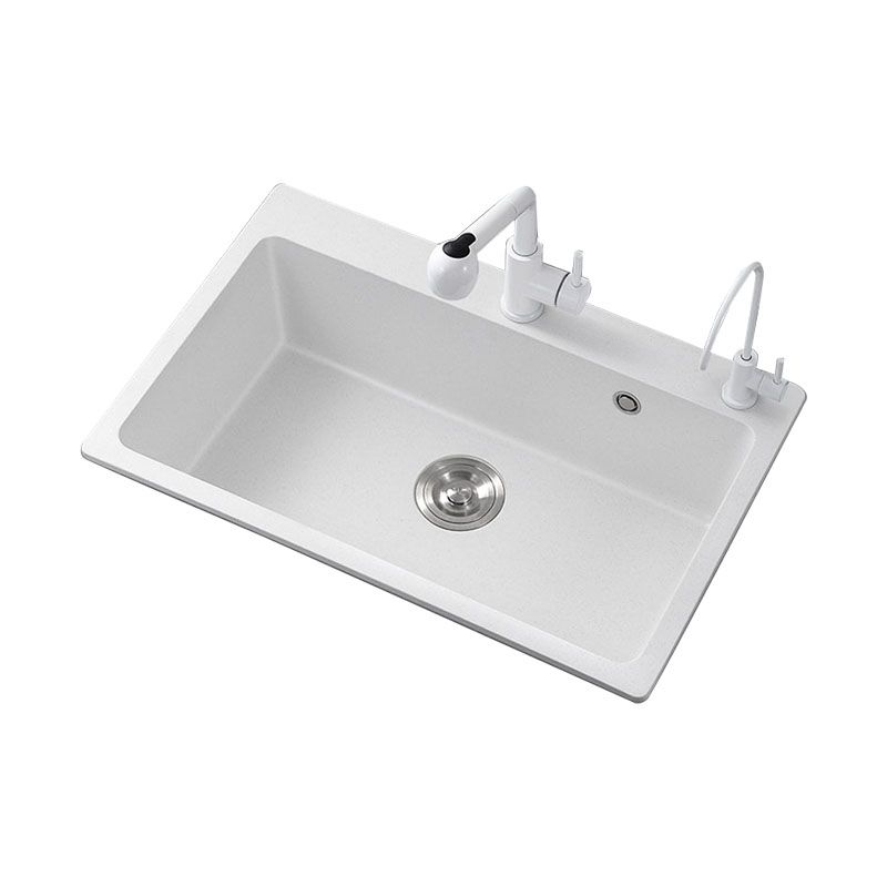 Modern Kitchen Sink Quartz with Accessories and Faucet Drop-In Workstation Sink