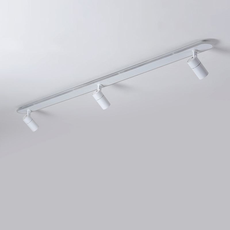 White Rectangular LED Semi Flush Mount in Modern Creative Style Acrylic Ceiling Light for Commercial Place