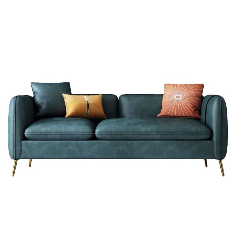 Canapé moderne en faux cuir standard canapé de bras carré de 3 places pour le salon