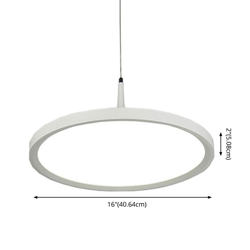 Ultrahin acrylique pendentif minimalisme minimalisme lampe à suspension LED ronde pour le bureau