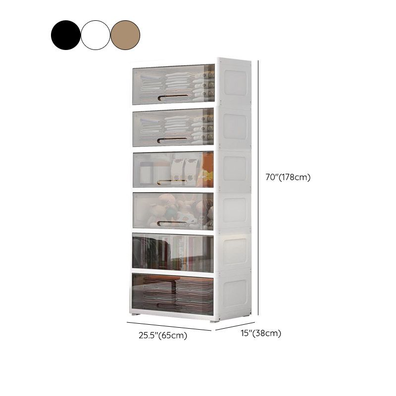 Modern Style Plastic Kids Closet Door Included Bedroom Armoire