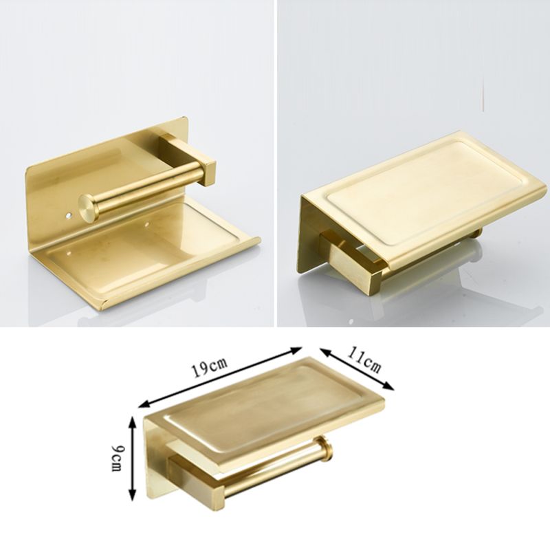 Traditional Brushed Brass Bathroom Accessory As Individual Or As a Set in Metal