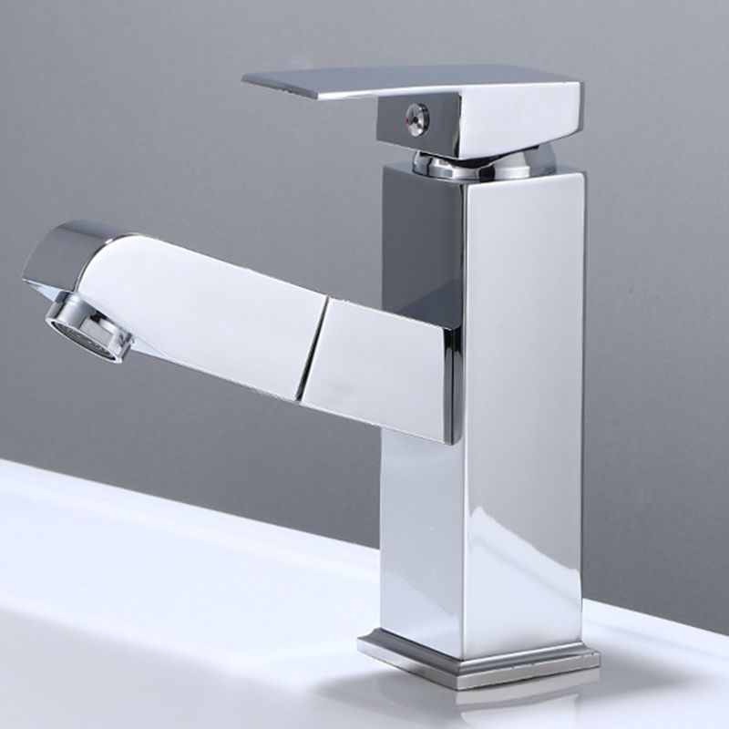 Modern Sink Faucet Solid Color Metal Vessel Sink Bathroom Faucet