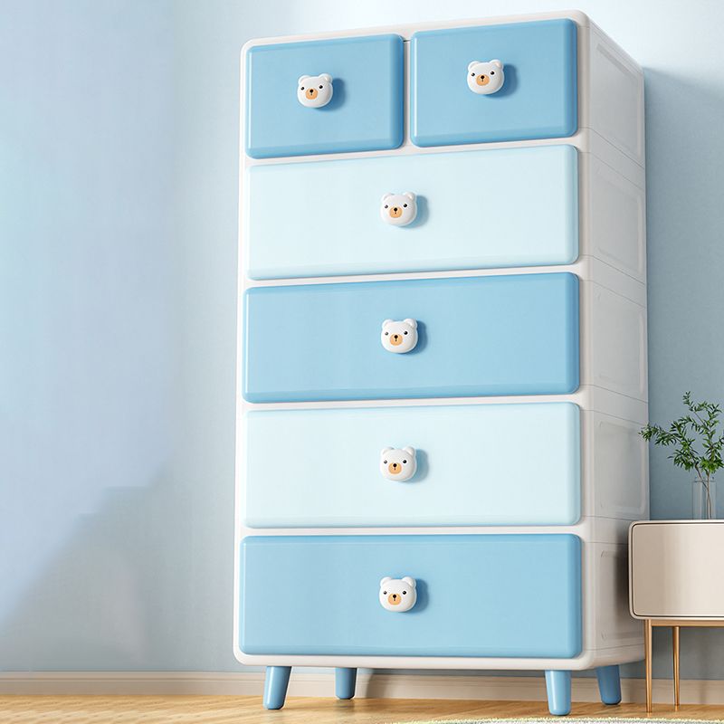 Contemporary Vertical Kids Furniture Plastic Nursery Dresser for Home