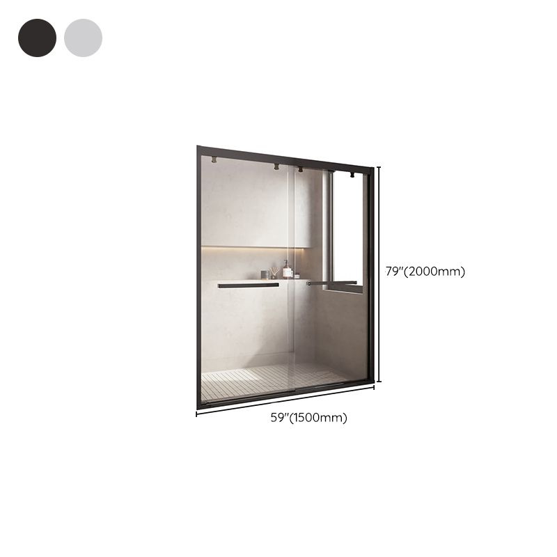 Semi Frameless Shower Bath Door Double Sliding Tempered Shower Door